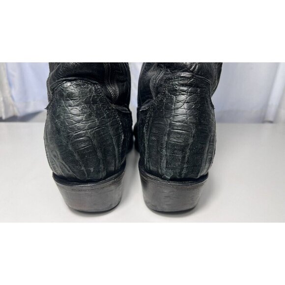 LUCCHESE BOOT COMPANY MENS SIZE 9-D CAiMAN BLACK GORGEOUS! - Picture 3 of 15